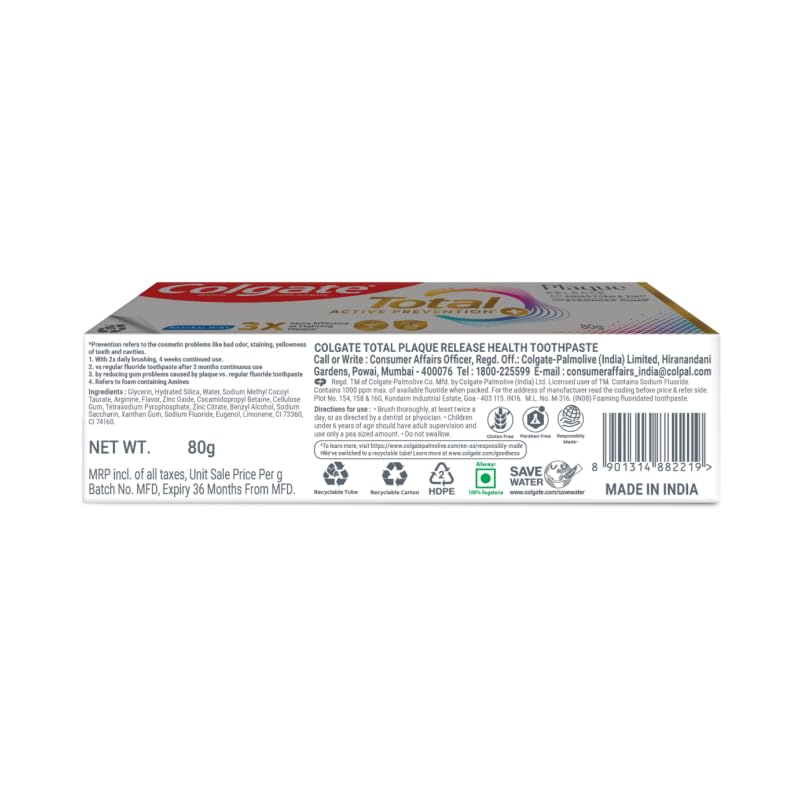 Colgate Total Plaque Release Toothpaste 80g