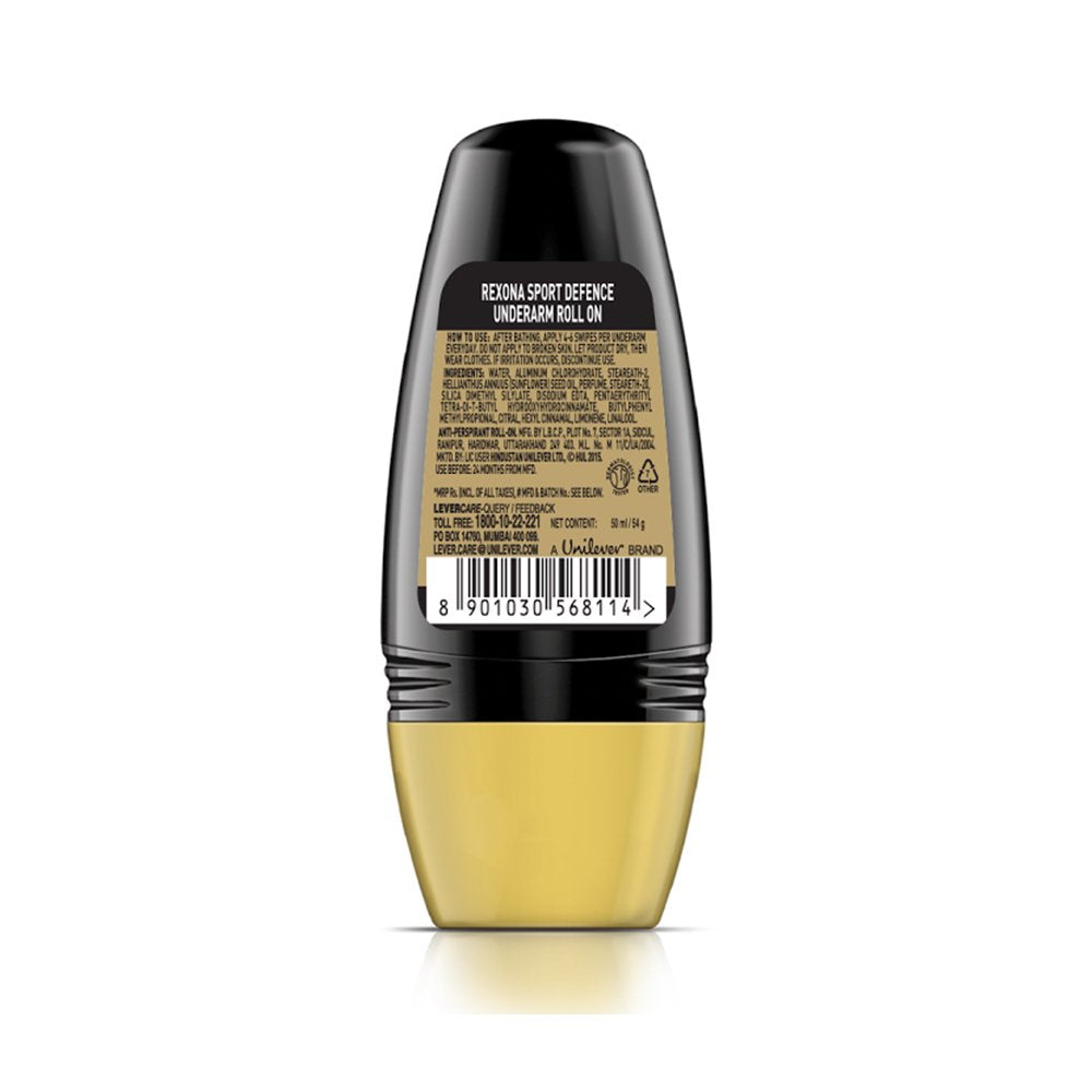 Rexona Sport Defence Underarm Protection Roll On for Men, 50ml