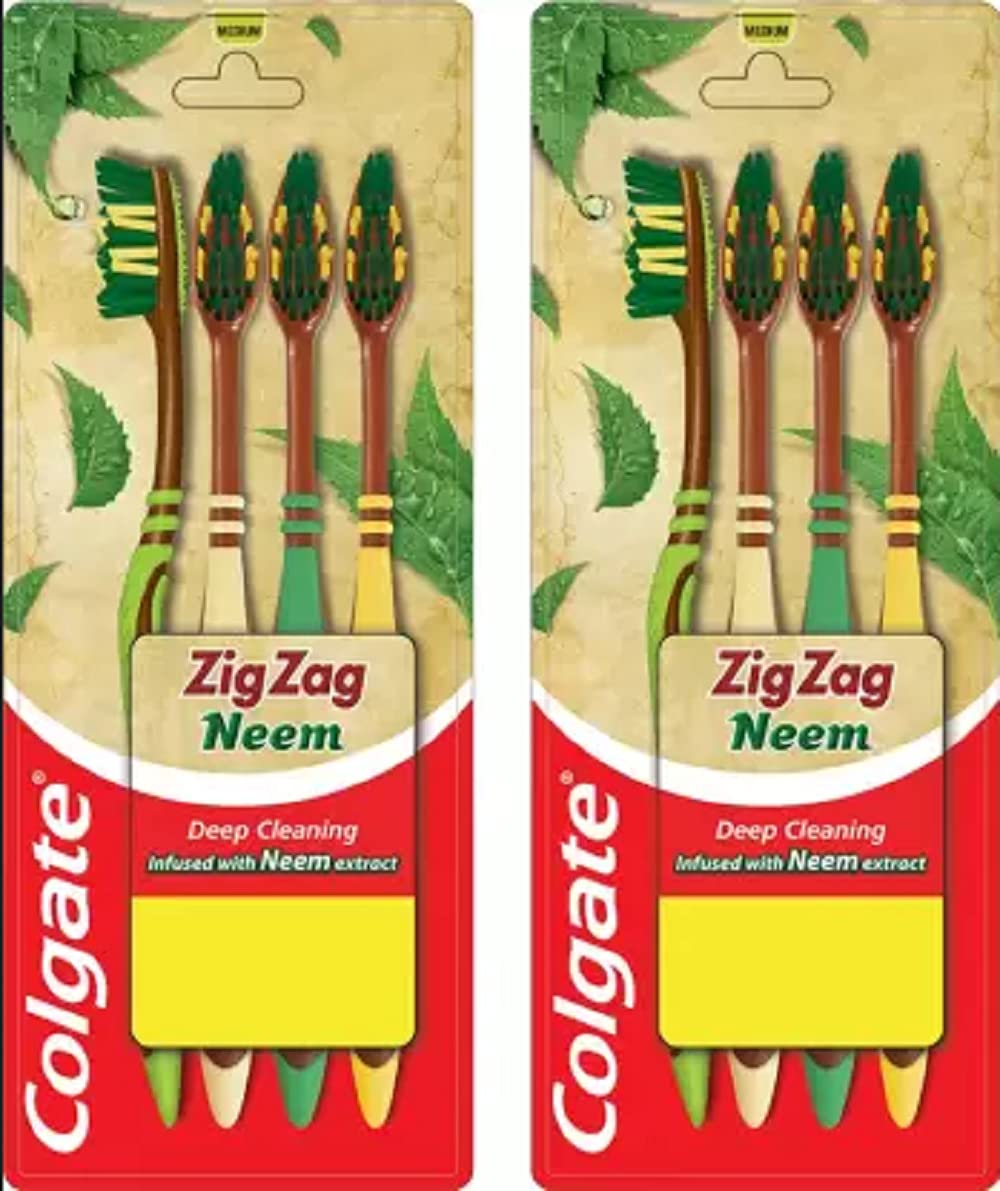 Colgate ZigZag Neem M Combo Packs Medium Toothbrush