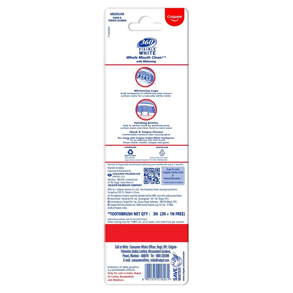 Colgate 360 Visible White Toothbrush