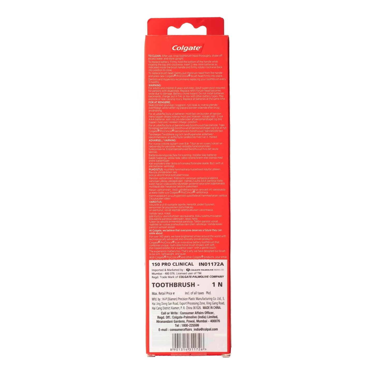 Colgate Pro-Clinical 150 Battery Powered automatic Toothbrush