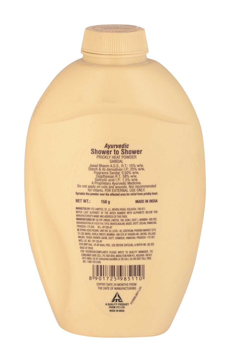 Shower To Shower Sandal Prickly Heat Powder, 150 gm