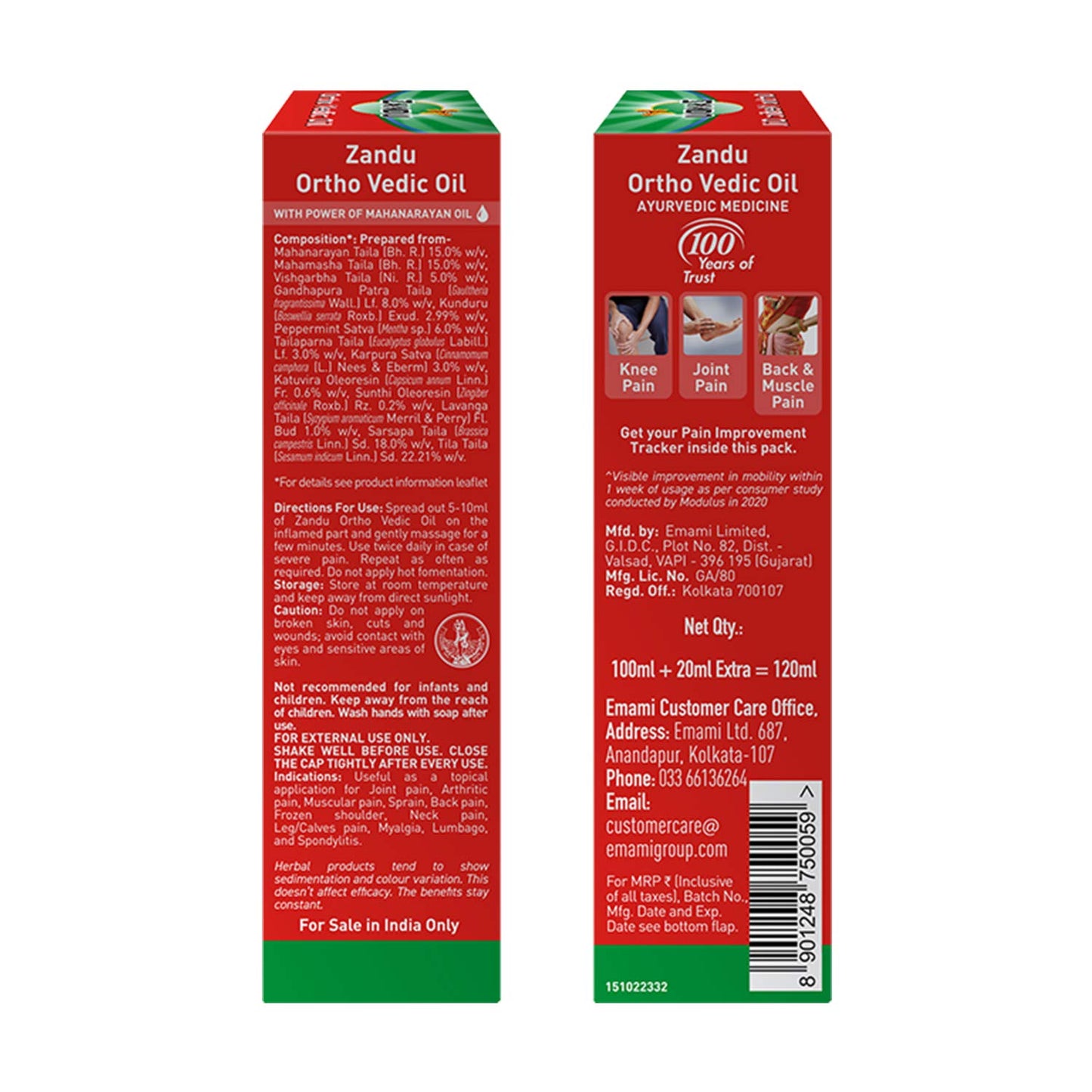 Zandu Ortho Vedic Oil - 120ml