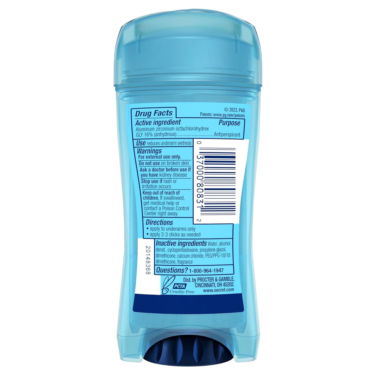Secret Outlast Clear Gel Antiperspirant and Deodorant Scent