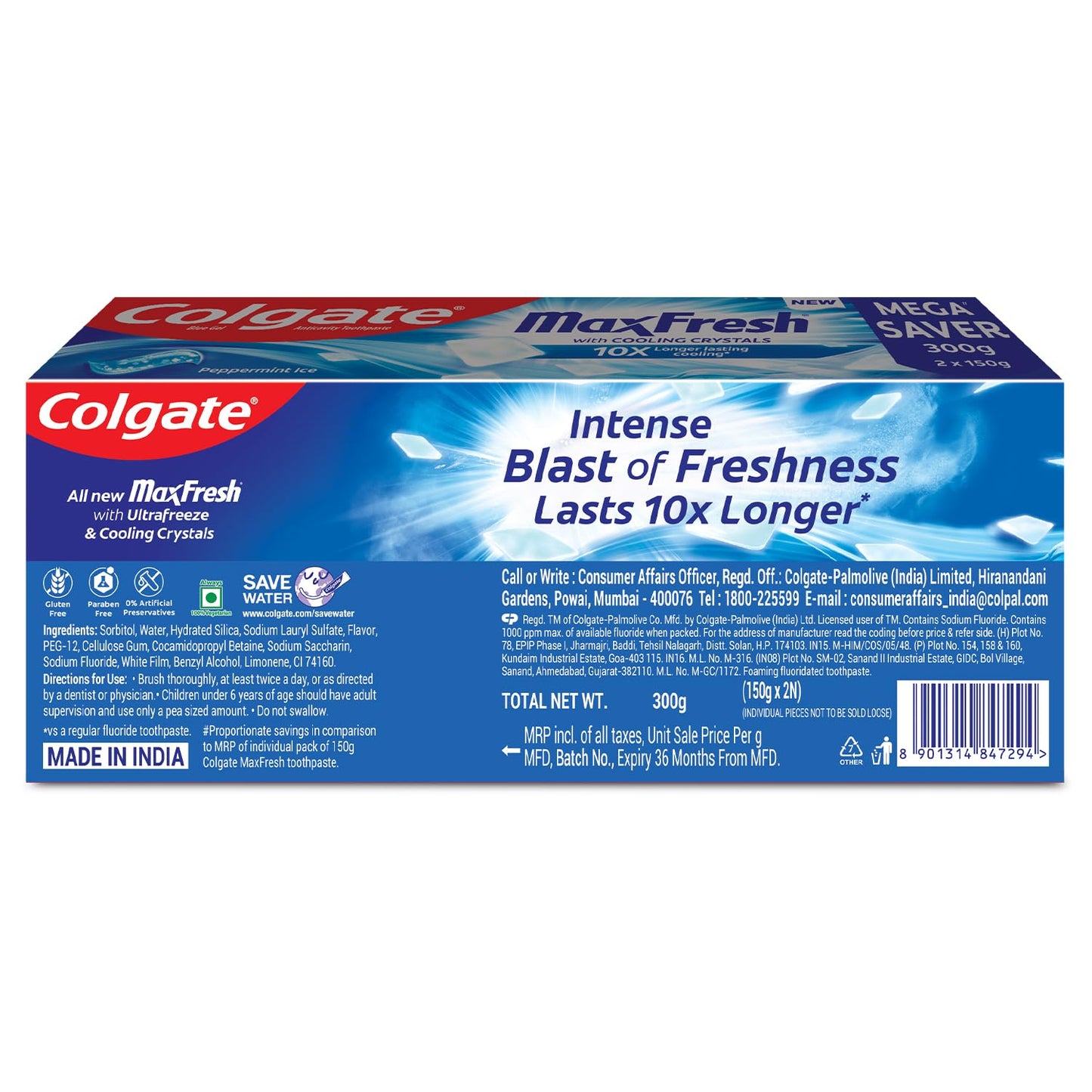 Colgate MaxFresh Breath Freshner Oral Care Toothpaste, 300g