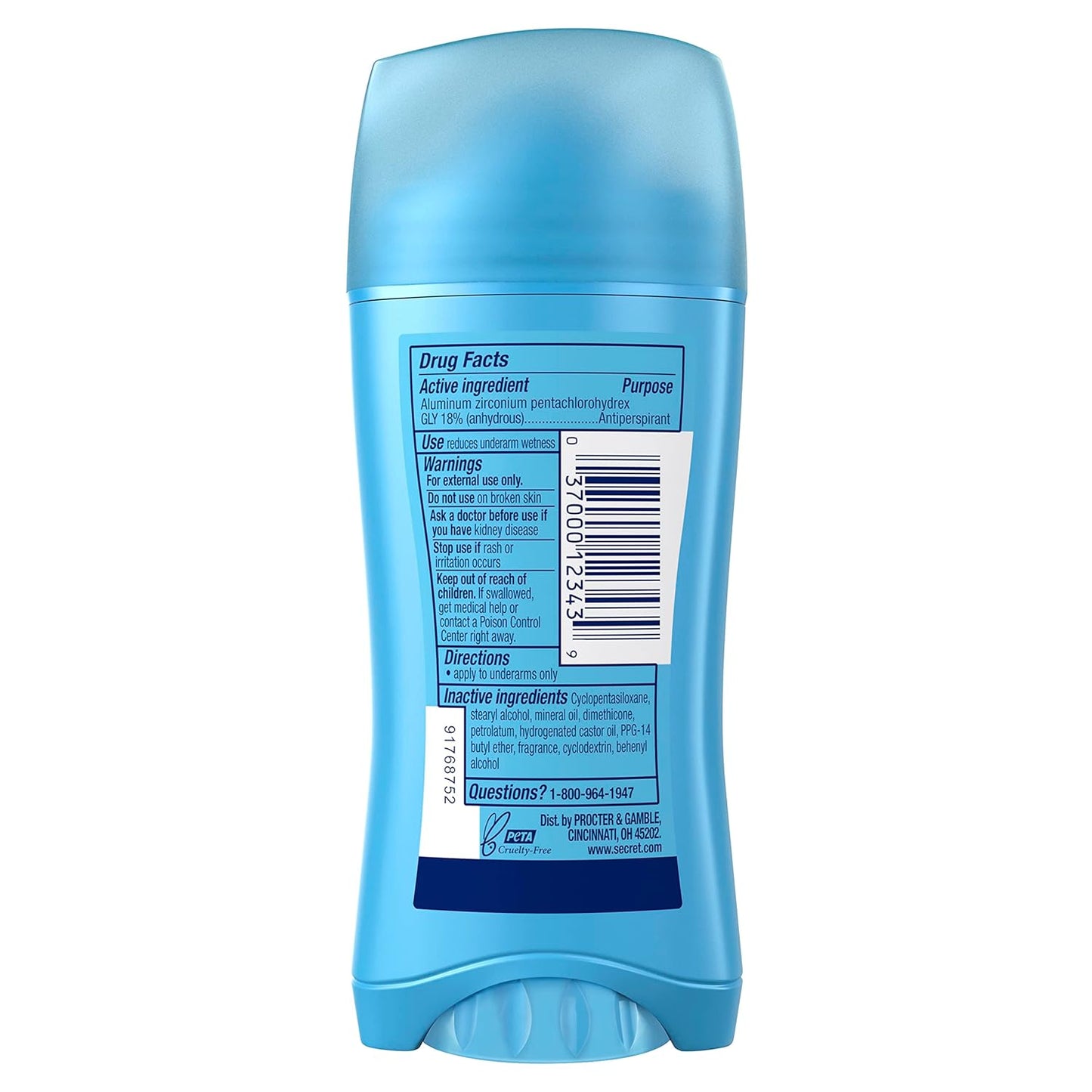 Secret Invisible Solid Antiperspirant Deodorant-Powder