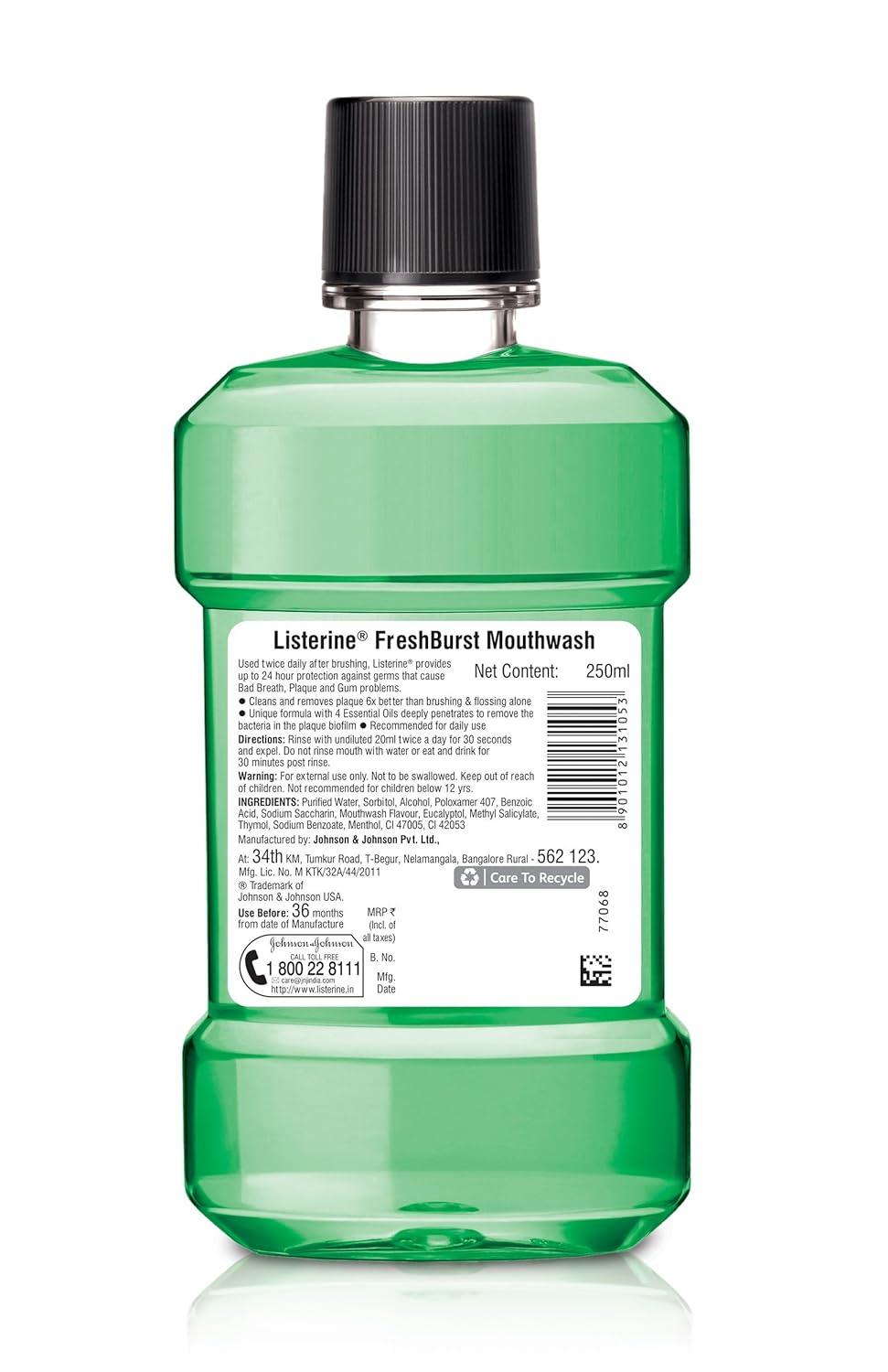Listerine Fresh Burst Mouthwash 250ml