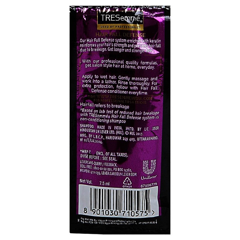 Tresemme Shampoo Hair Fall Defense, 15 N (7.5 ml Each)