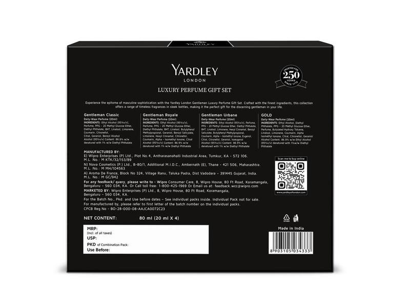 Yardley London Gentleman Luxury Men Perfume Gift Set 4 N (20 ml Each)