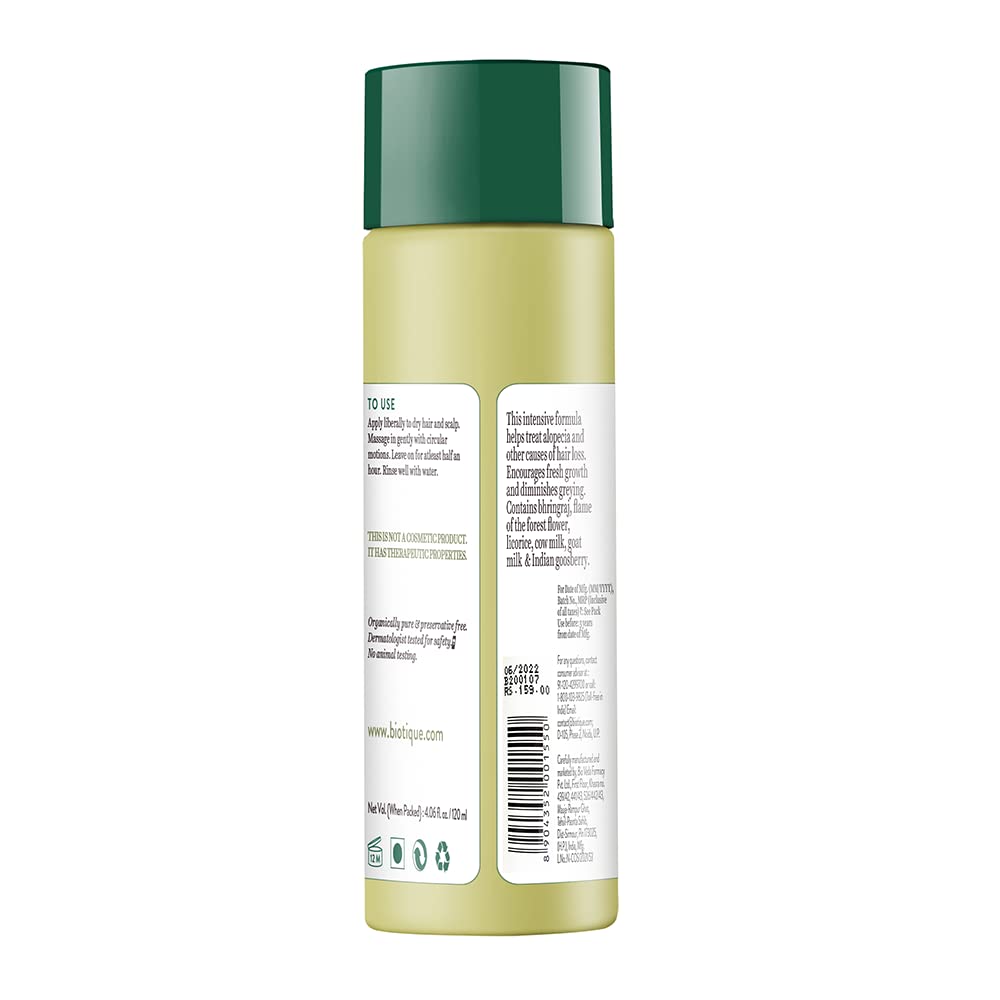 Biotique Bio Bhringraj Therapeutic Hair Oil For All Skin Types 120m