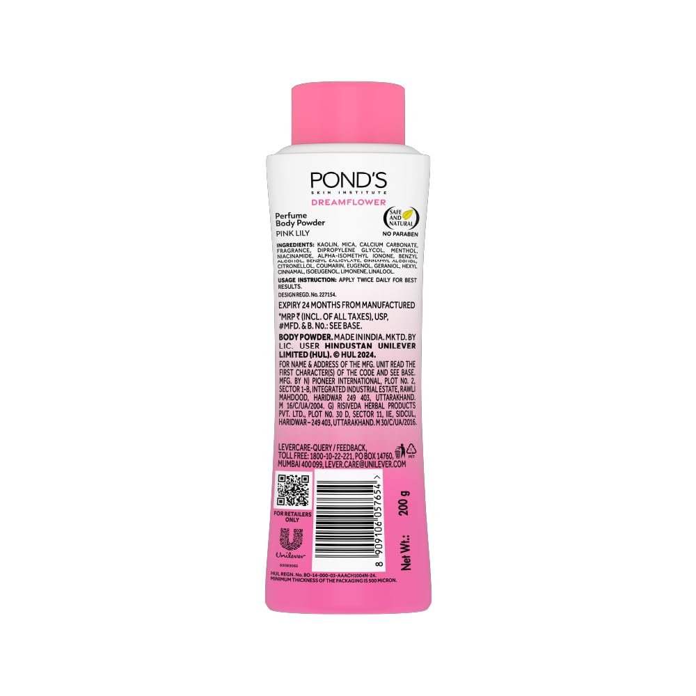 Pond's Dreamflower Floral Perfumed Powder with Glow-boosting Vitamin B3 For Women