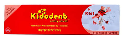 KIDODENT Cavity Shield Strawberry Falvour toothpaste for Kids - 60 Gram