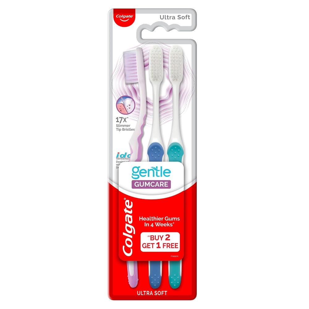 Colgate Gentle Gumcare Manual Toothbrush Ultra Soft Bristles,Multicolor