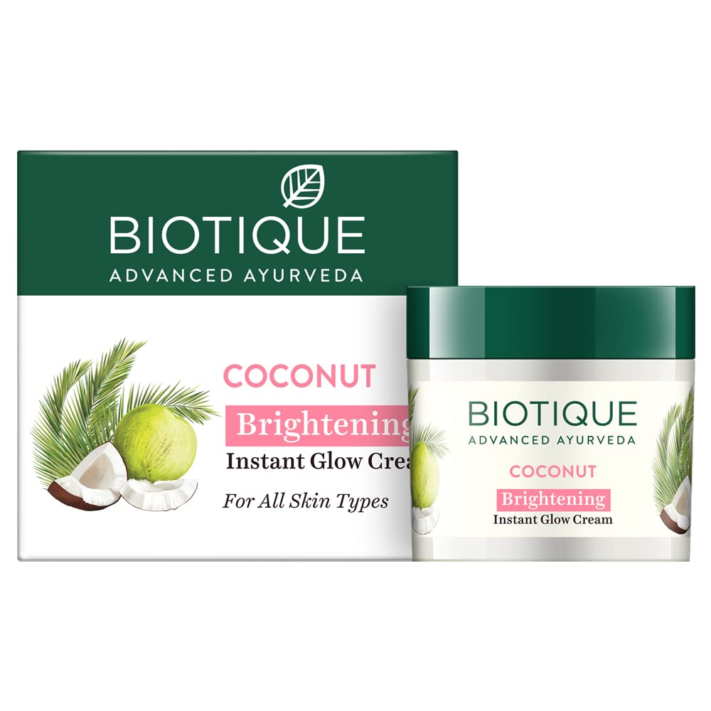 Biotique Coconut Brightening Instant Glow Cream  50gm