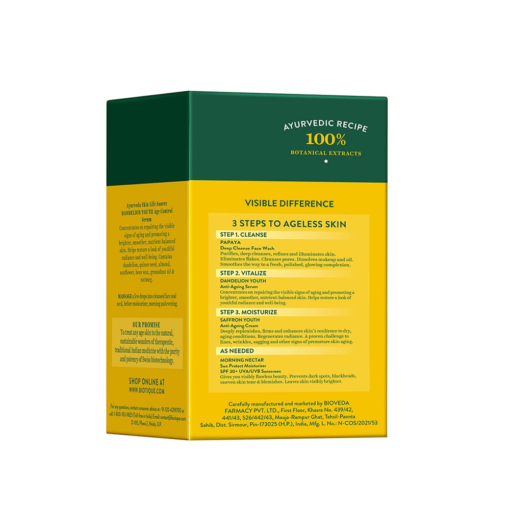 Biotique Dandelion Youth Anti-Ageing Serum 40ml