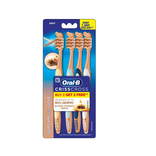 Oral-B Crisscross Gum Care Deep Clean Soft Bristle Toothbrush Multicolour Set