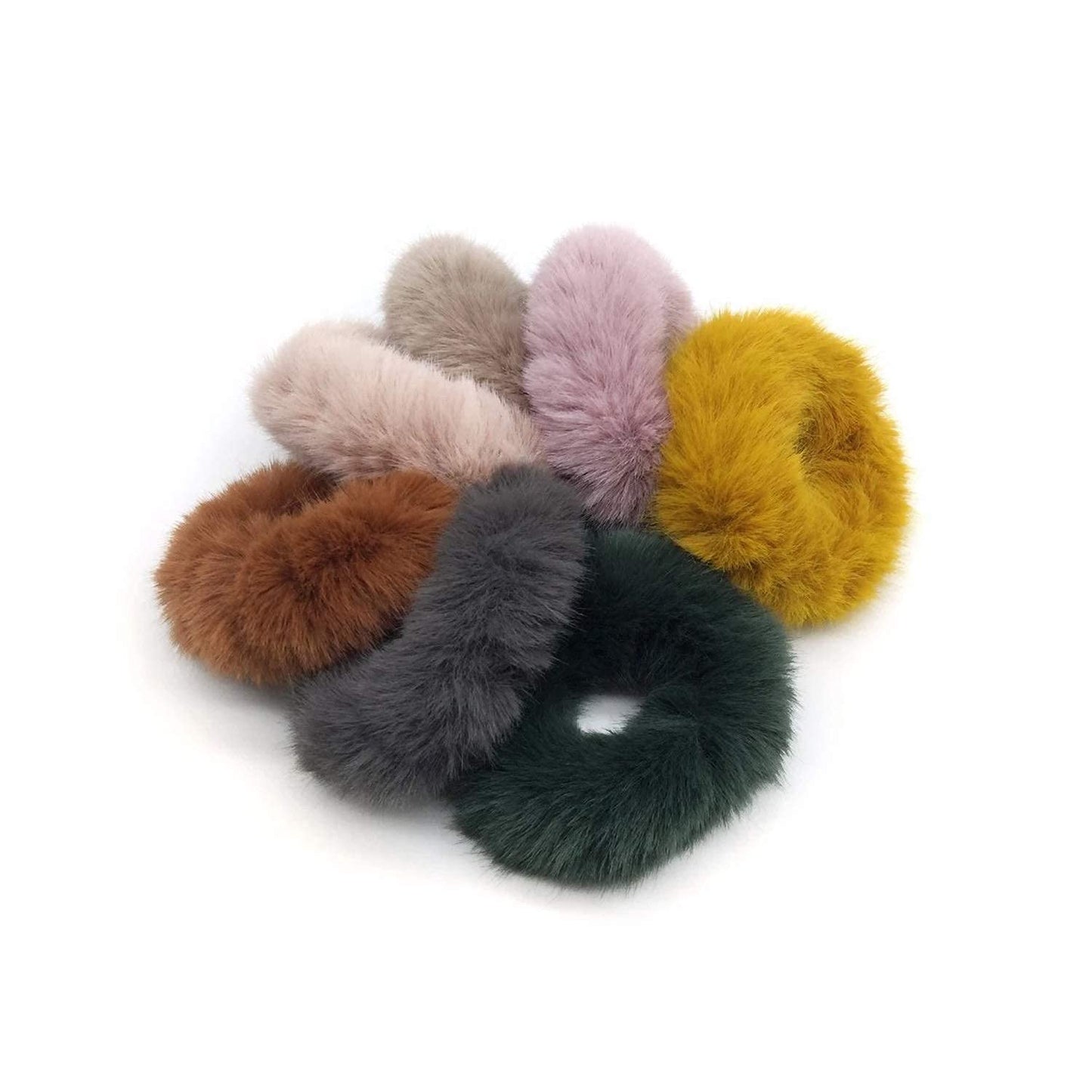LGS Soft Fluffy Elastic Rubber Bands for Girls and Women Multicolor
