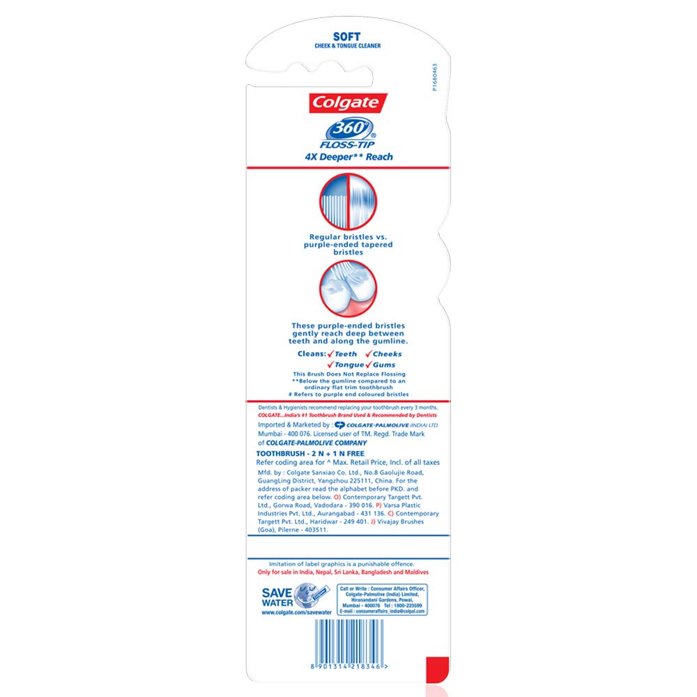 Colgate Toothbrush-360 Degree Flosstip