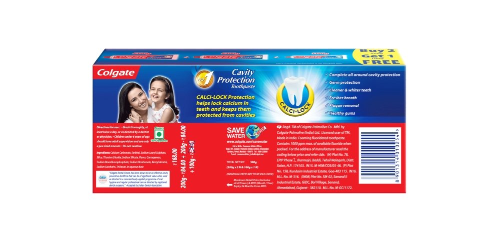 Colgate Dental Cream Cavity Protection Toothpaste - 200 g