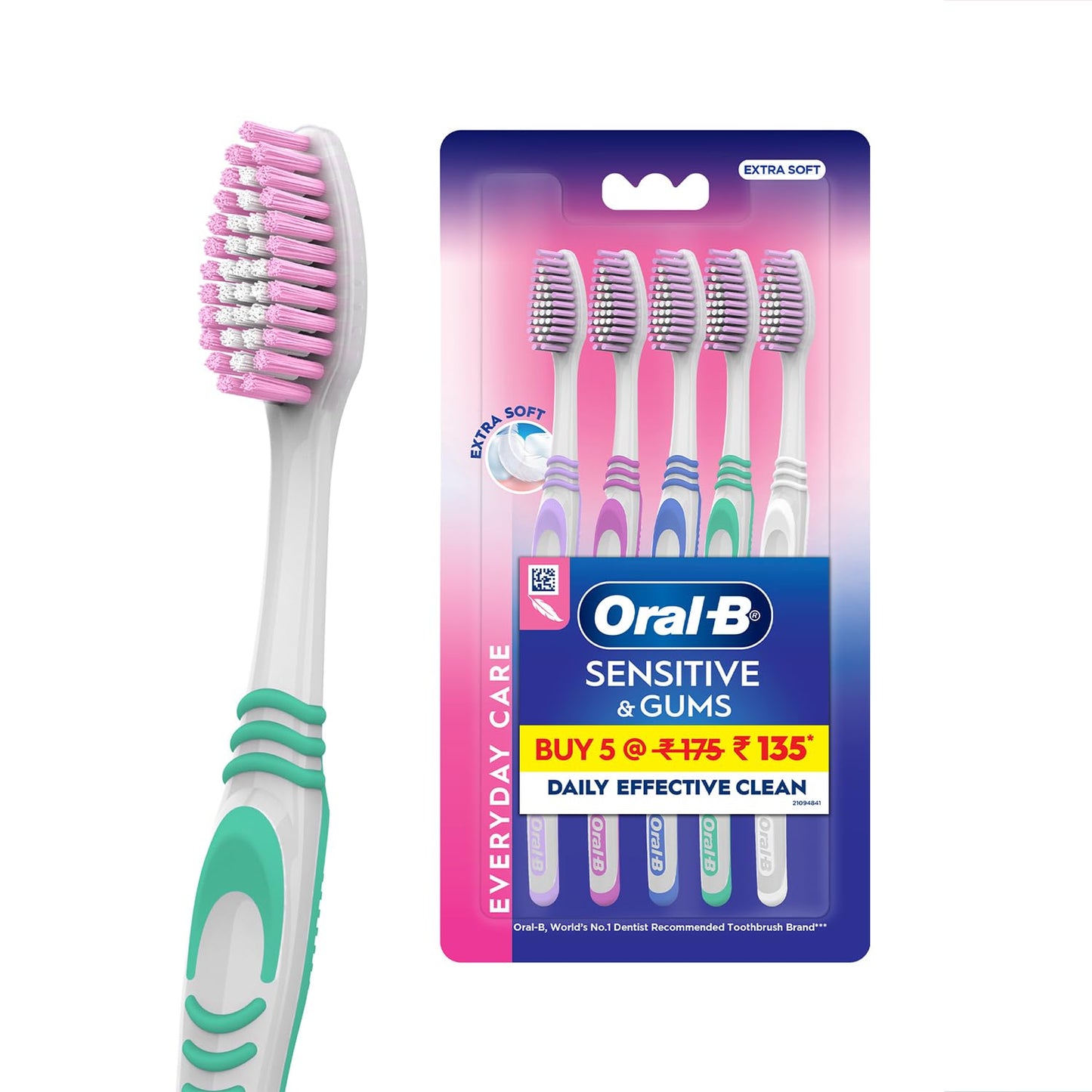 Oral-B Everyday Care Ultra Soft Toothbrush set Multi Color