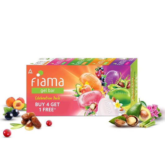 Fiama Gel Bar Celebration Pack with 5 unique Gel Bars, 125g