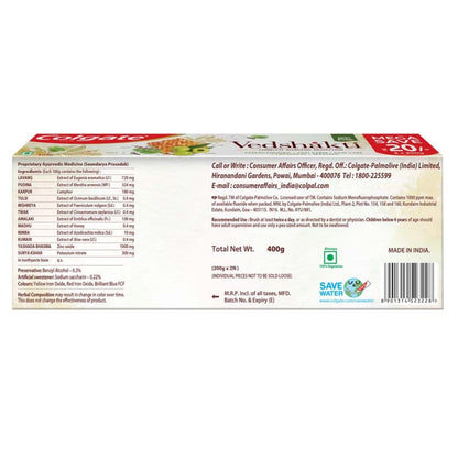 Colgate Swarna Vedshakti Ayurvedic Cavity Protection, Bad Breath Treatment Toothpaste - 400gm