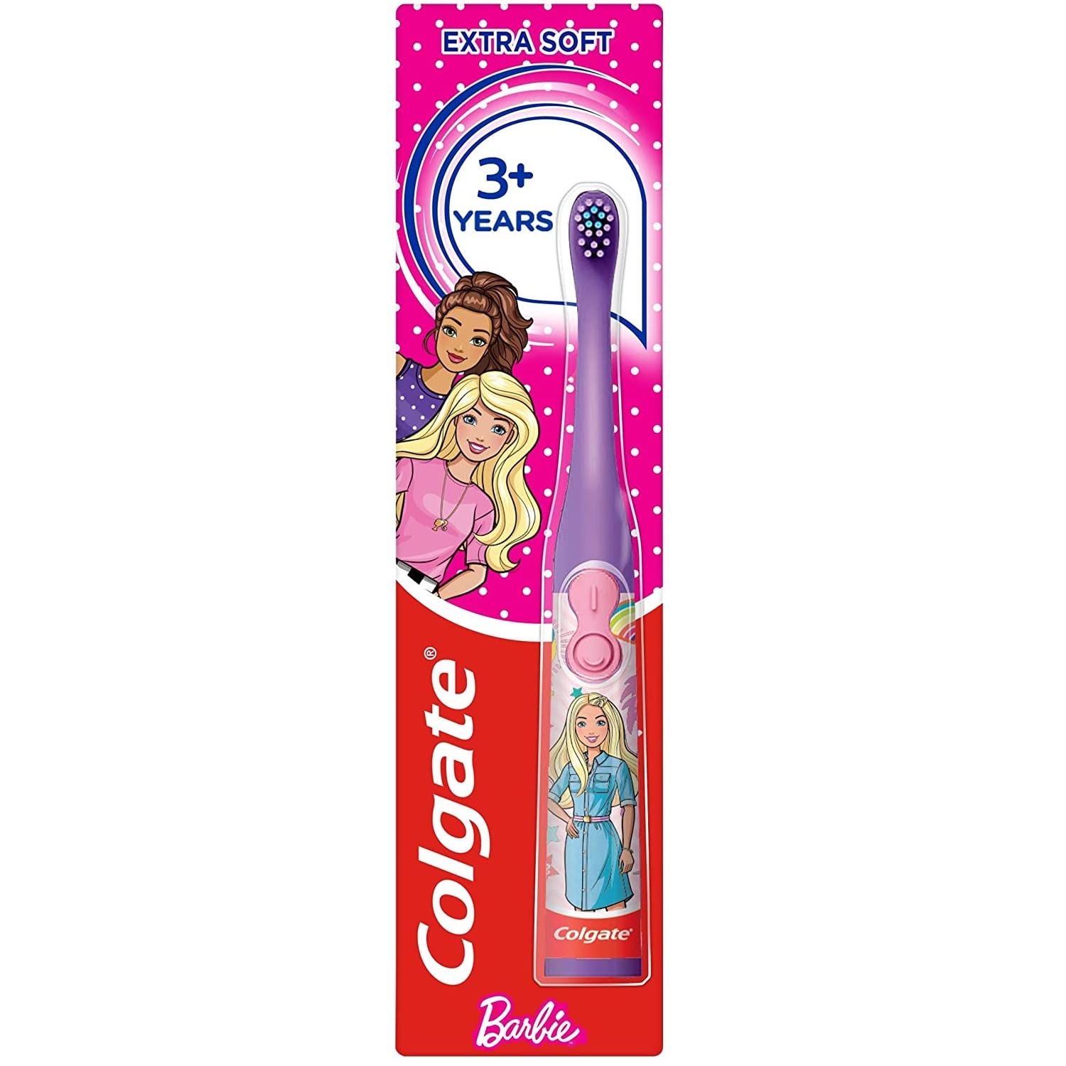 Colgate Barbie Toothbrush for kids, Battery Powered Electric Toothbrush, Age 3+