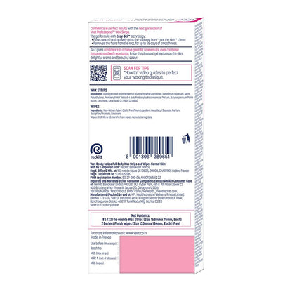 Veet Half Body Waxing Kit for Normal Skin - 8 Strips