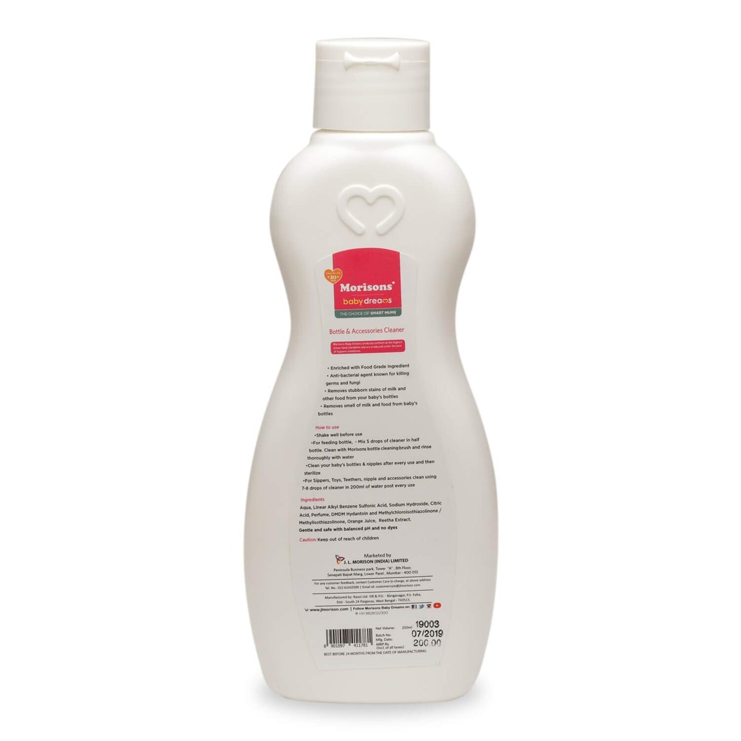 Morisons babydreams THE CHOICE OF SMART MUMS Bottle & Accessories Cleaner 250 ML