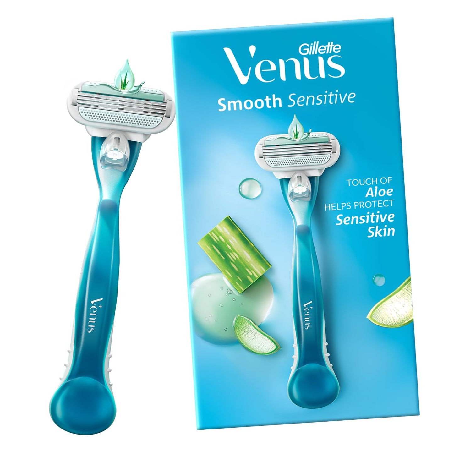 Gillette Venus Smooth Hair Removal Razor for Women with Aloe Vera