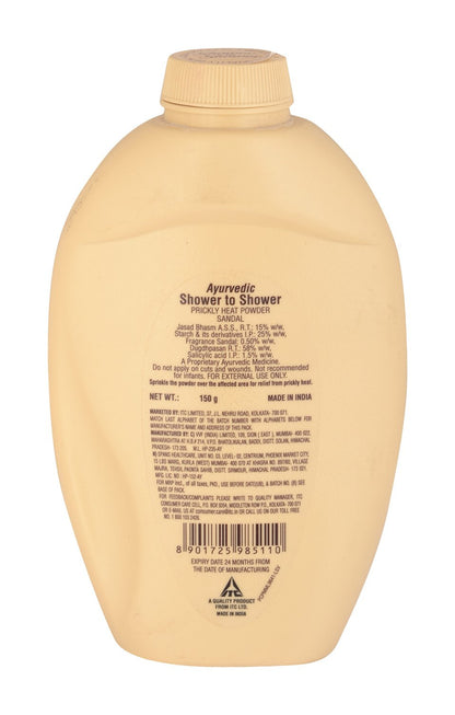 Shower To Shower Sandal Prickly Heat Powder, 150 gm