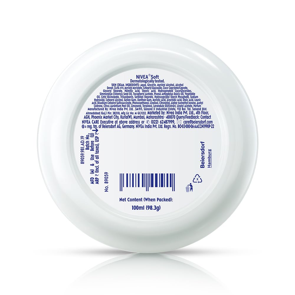 NIVEA Soft Light Moisturizer For Face, Hand & Body  100ml