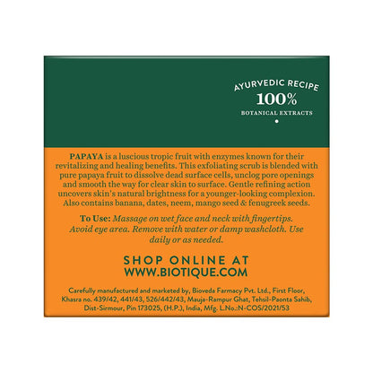 Biotique Papaya Tan Removal Brightening & Revitalizing Face Scrub 75g