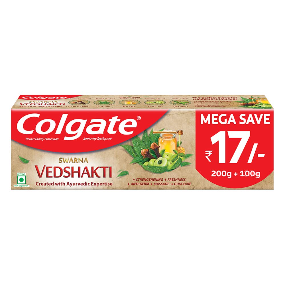 Colgate Swarna Vedshakti Toothpaste - 300Gm