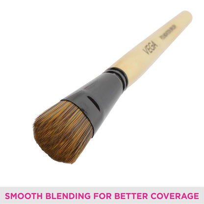 VEGA Foundation Makeup Brush with Wooden Handle
