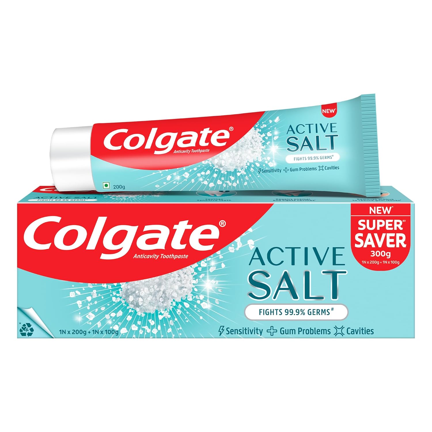 Colgate Active Salt Toothpaste, Germ Fighting Toothpaste 300g
