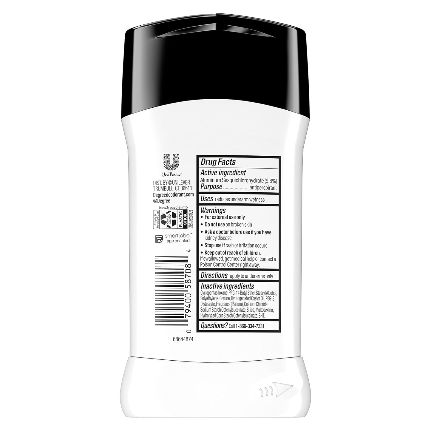 Degree Motionsense Antiperspirant For Men, Black+White