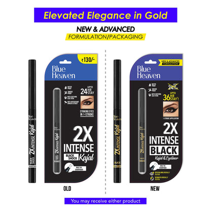 Blue Heaven Soft Kajal Eye Liner, Black, 0.31g