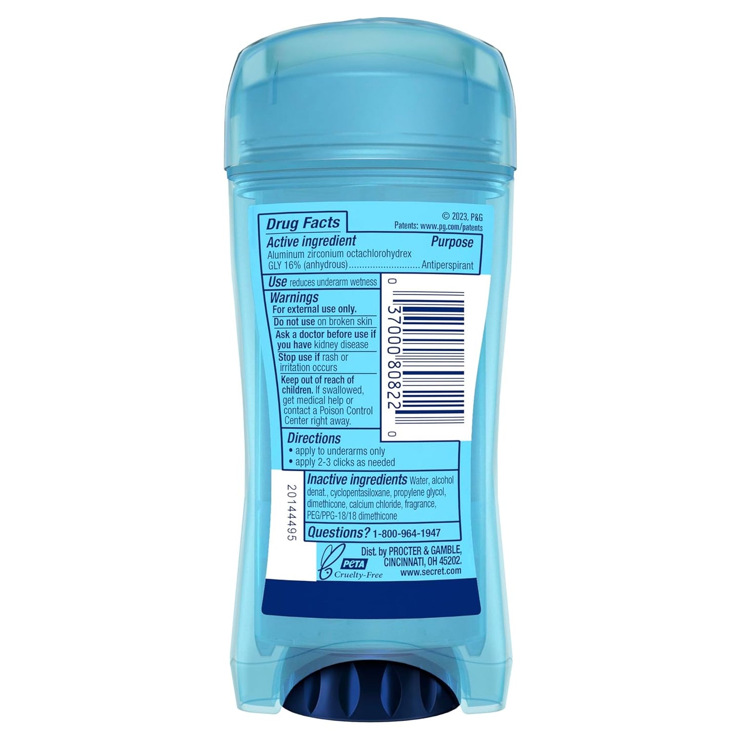 Secret Outlast Antiperspirant and Deodorant Clear Gel