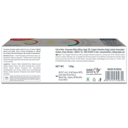 Colgate Total Sensitive Anti-Germ Protection Toothpaste - 120g