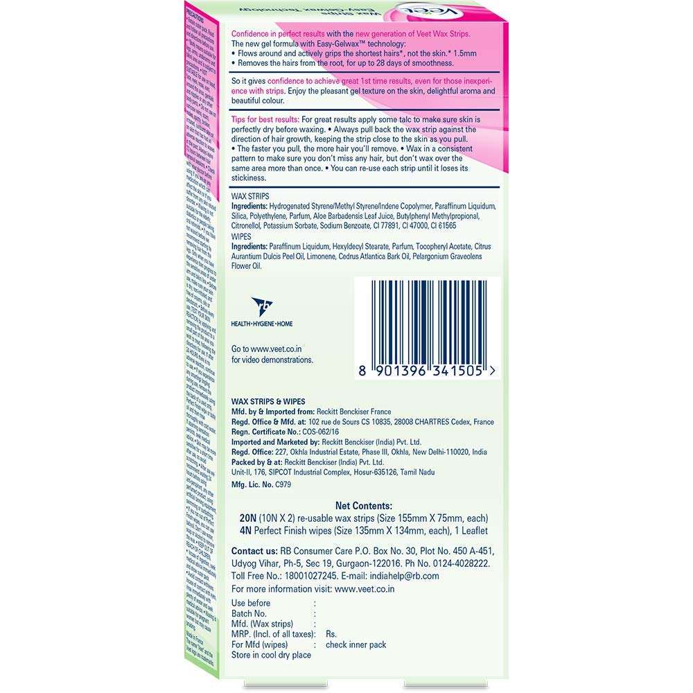 Veet Women Full Body Waxing Kit-Sensitive Skin(20 Strips)