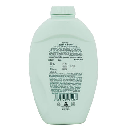 Shower To Shower Ayurvedic Prickly Heat Powder Cologne Cool,150G