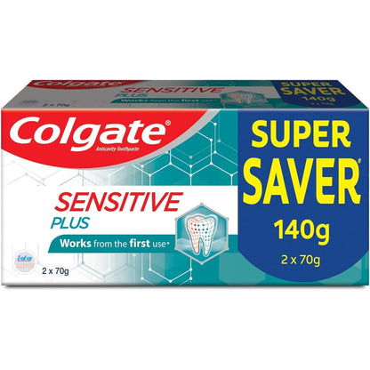 Colgate Sensitive Plus 70g+70g Toothpaste (140g)