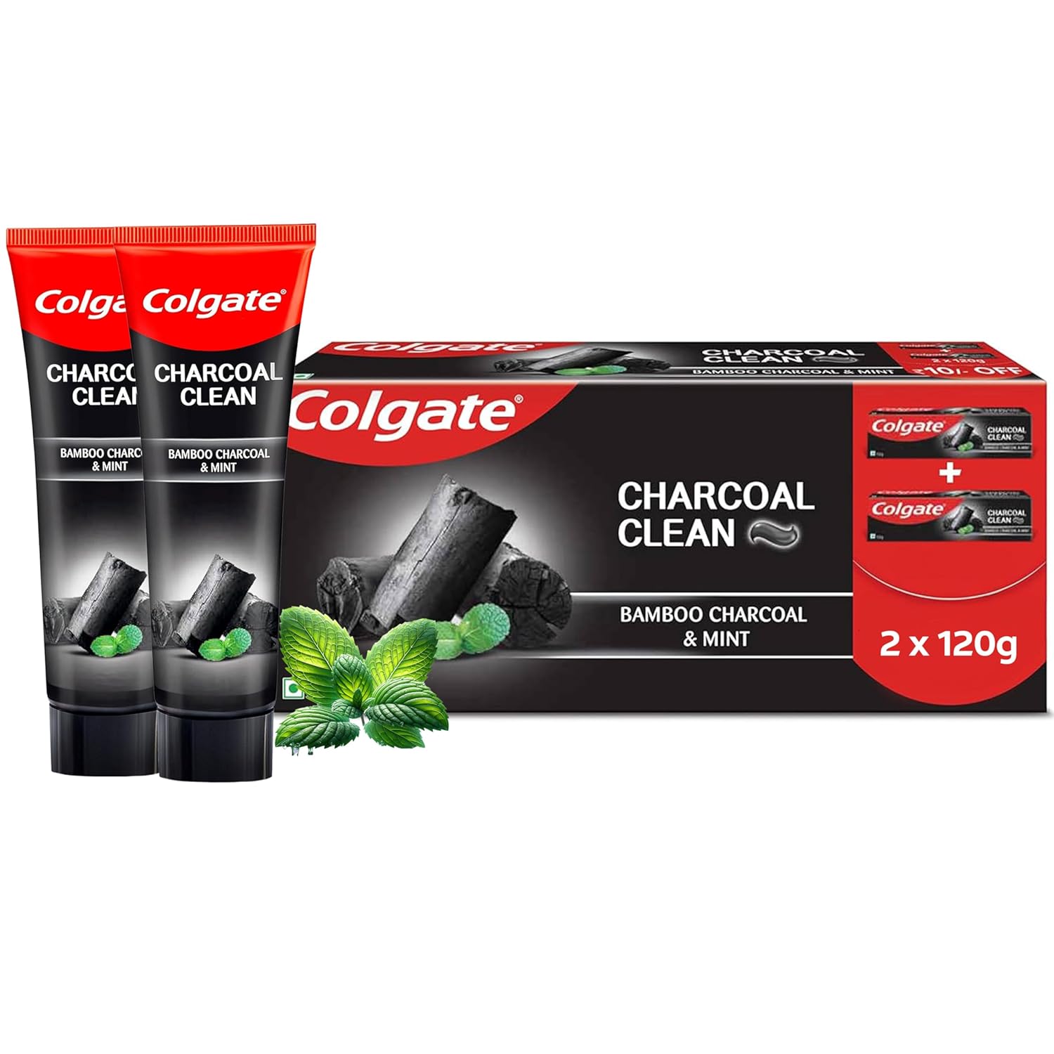 Colgate Charcoal Clean Deep Clean Oral Care Toothpaste, Bamboo Charcoal and Mint (Black Gel) 240g