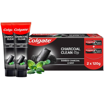 Colgate Charcoal Clean Deep Clean Oral Care Toothpaste, Bamboo Charcoal and Mint (Black Gel) 240g