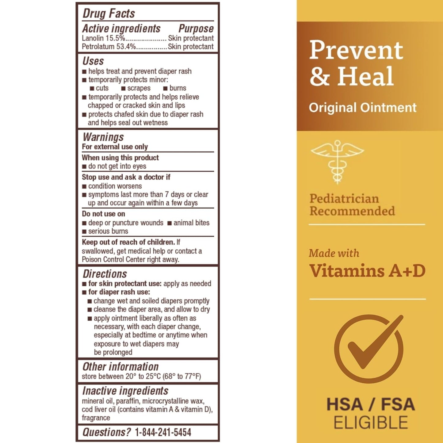 A & D Diaper Rash Ointment & Skin Protectant, Original