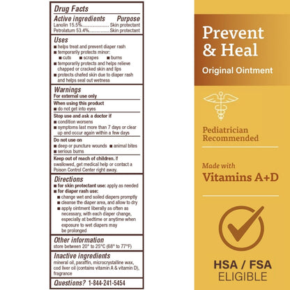 A & D Diaper Rash Ointment & Skin Protectant, Original