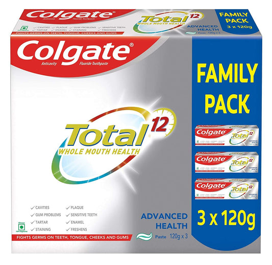 Colgate Total Whole Mouth Health, Antibacterial Toothpaste, 360gm