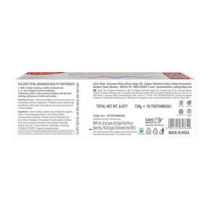 Colgate Total Advanced Health Antibacterial Toothpaste 150 Grams
