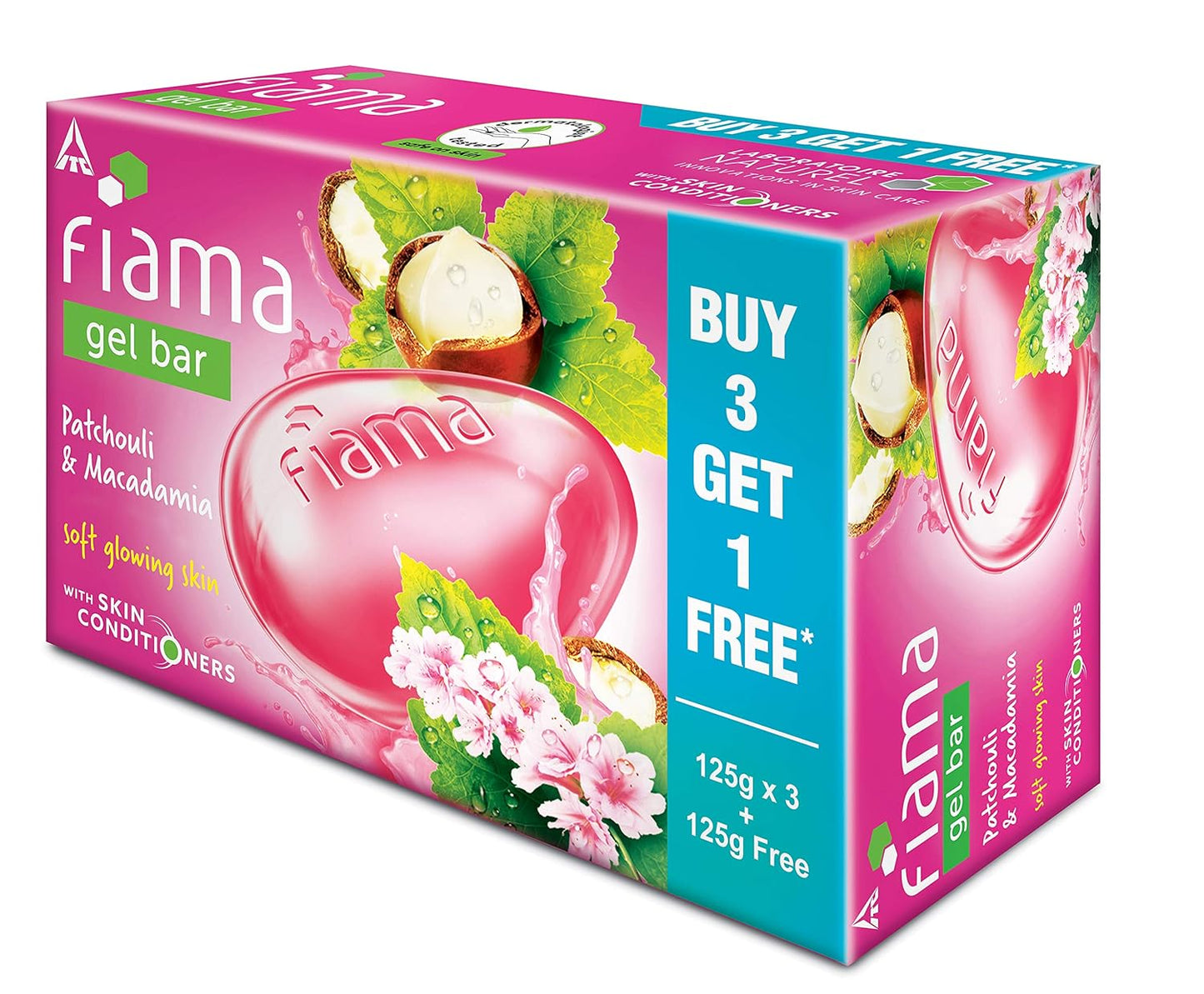 Fiama Di Wills Patchouli & Macadamia Soft Glowing Skin Gel Bar, 125g